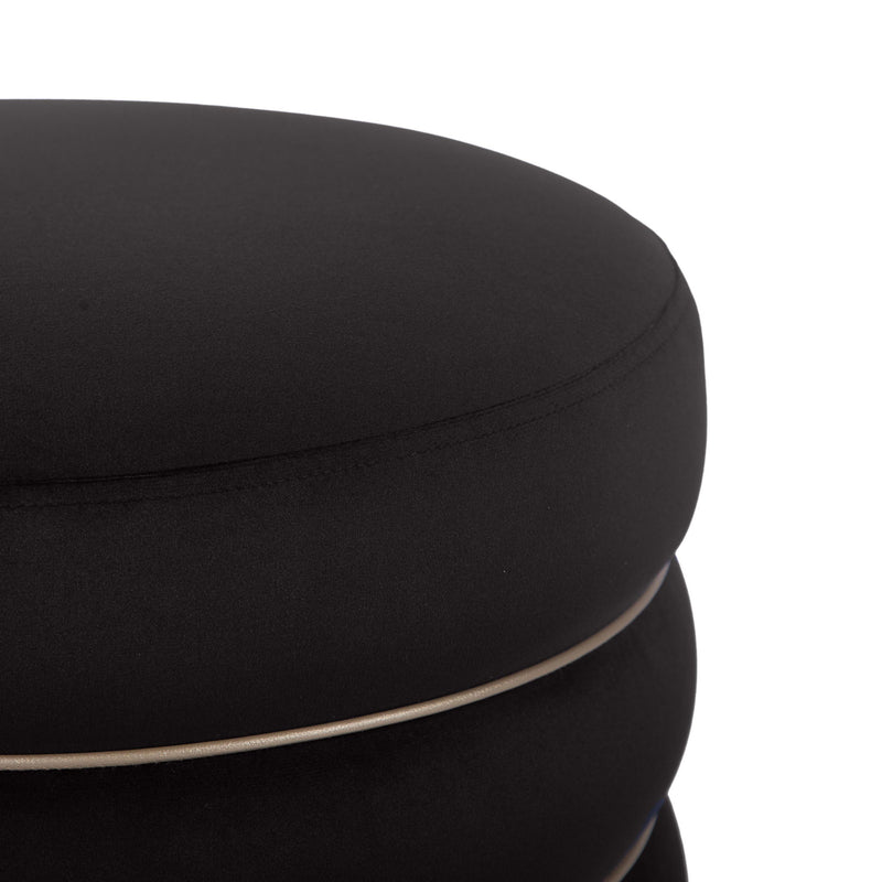 Lakka - Velvet Ottoman - R&R Furniture Gallery (Fountain Valley, CA)