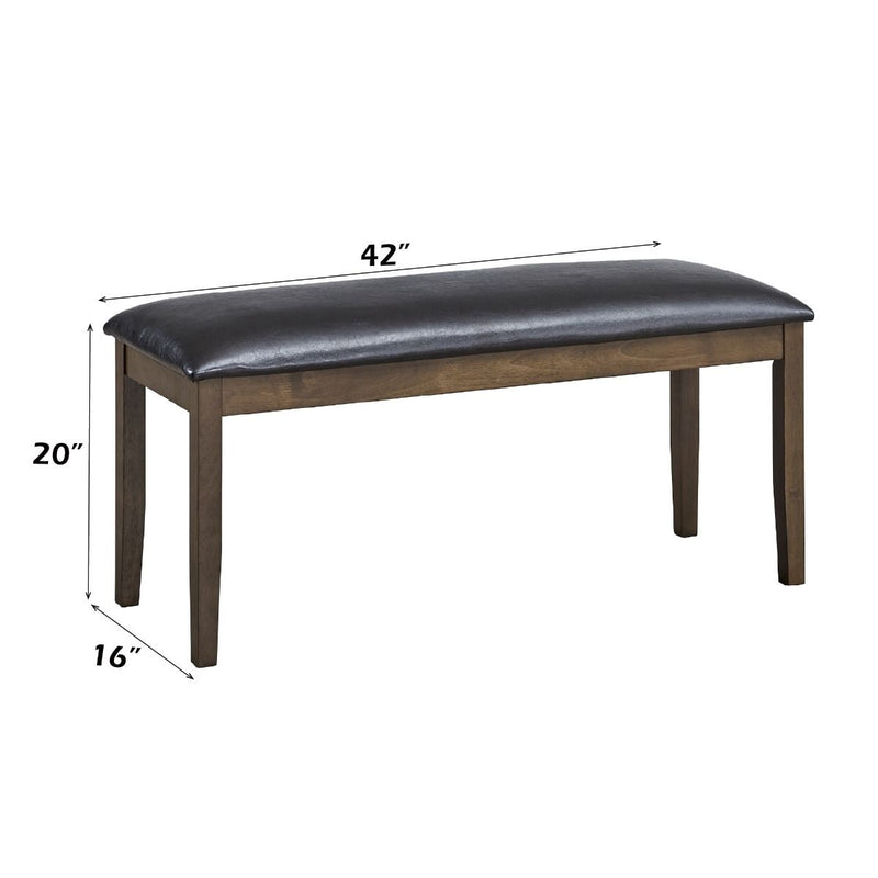 Damica - Bench - Brown / Walnut - R&R Furniture Gallery (Fountain Valley, CA)