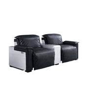Misezon - Power Motion Recliner - Black Top Grain Leather & Aluminum - R&R Furniture Gallery (Fountain Valley, CA)