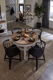 Americana Modern Dining - Barrel Dining Chair (Set of 2) - Black - R&R Furniture Gallery (Fountain Valley, CA)