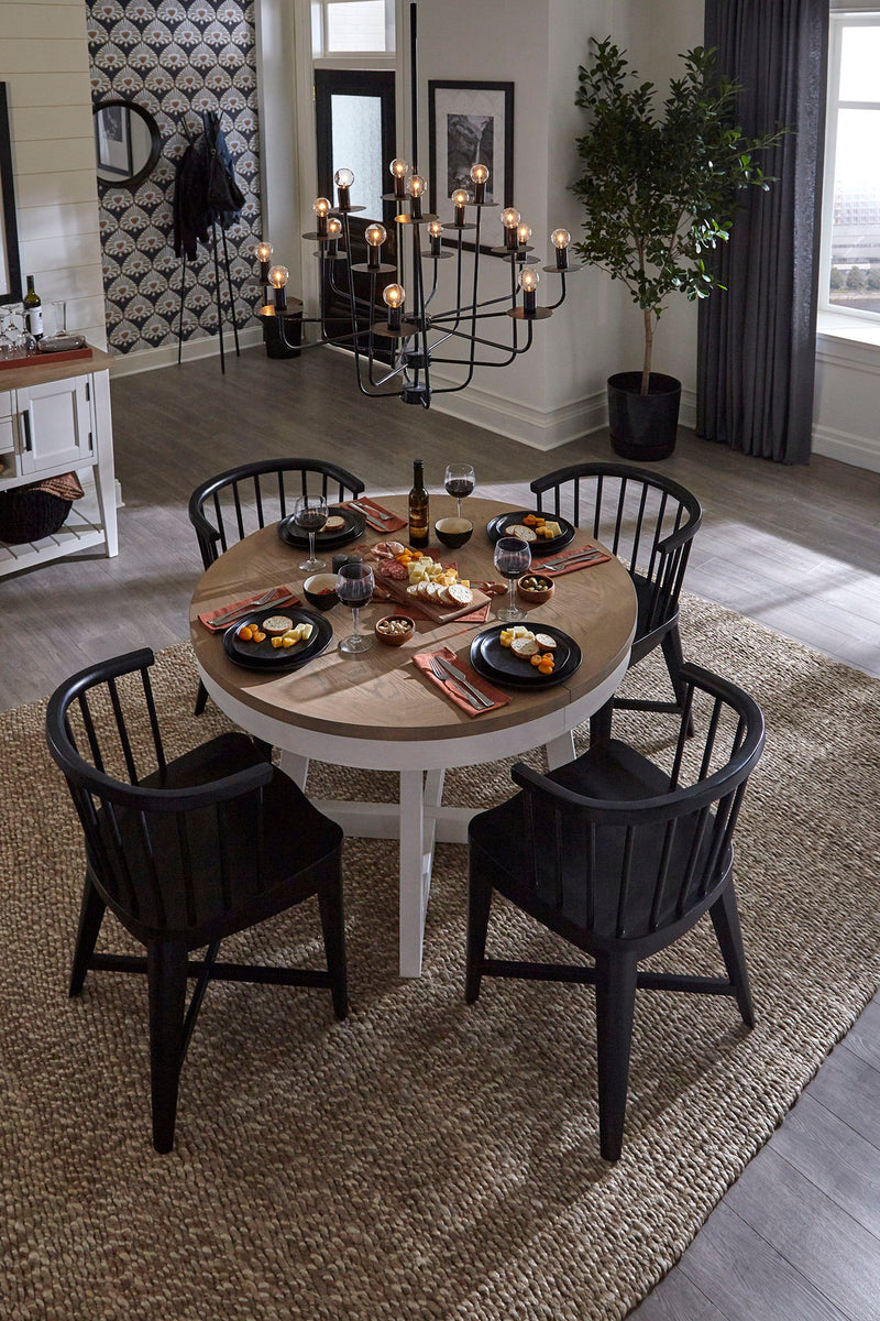 Americana Modern Dining - Barrel Dining Chair (Set of 2) - Black - R&R Furniture Gallery (Fountain Valley, CA)