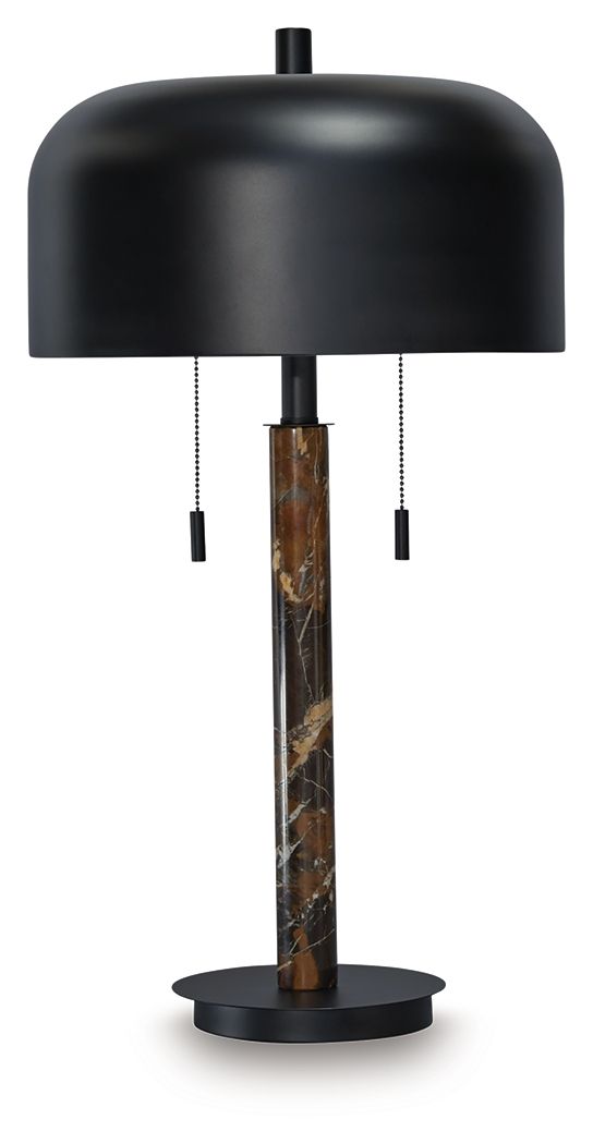 Alanbert - Metal Table Lamp - Brown / Black - R&R Furniture Gallery (Fountain Valley, CA)