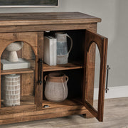 Zion - Wood 4 Door Cabinet - Natural - R&R Furniture Gallery (Fountain Valley, CA)