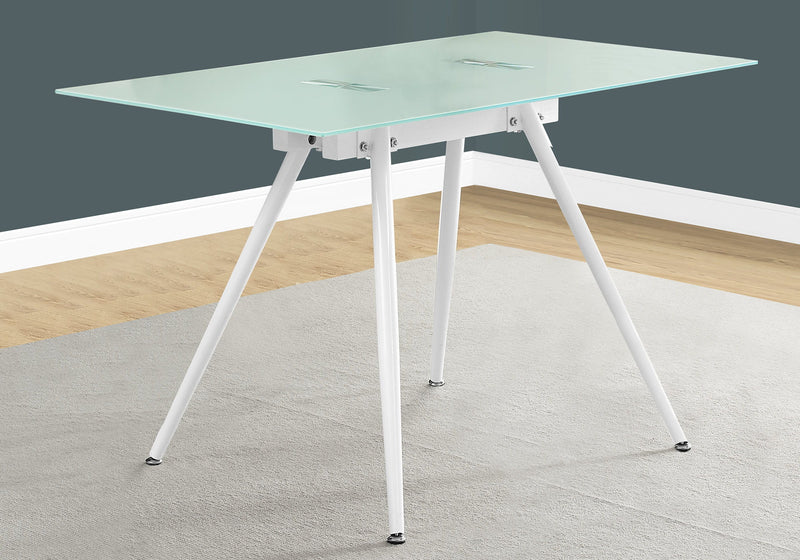 Computer Desk For Home Office, Laptop, Tempered Glass, Contemporary & Modern - White - R&R Furniture Gallery (Fountain Valley, CA)