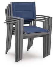 Rocky Creek - Sling Arm Chair (Set of 4) - Blue / Gray - R&R Furniture Gallery (Fountain Valley, CA)