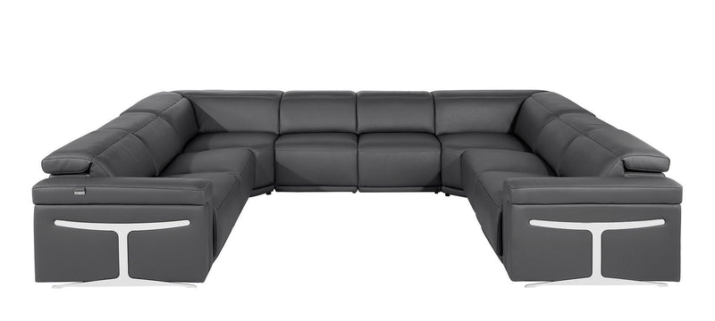 1126 - 8-Piece U-Shaped Sectional Sofa In With 4 Power Recliners & Power Headrests