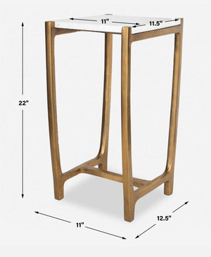 Affinity - White Marble Accent Table