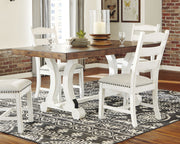 Valebeck - Rectangular Dining Room Table - White / Brown - R&R Furniture Gallery (Fountain Valley, CA)