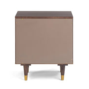 TOV Furniture Sierra accent nightstand with a modern design, featuring a sleek wood finish and minimalist style for bedroom decor.