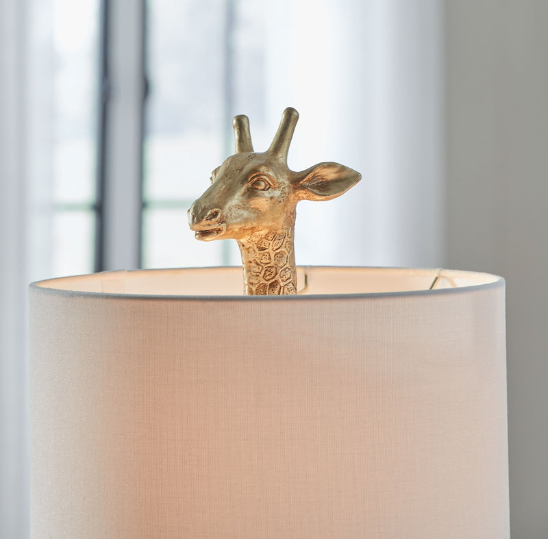 Ferrison - Poly Table Lamp - Gold Finish - R&R Furniture Gallery (Fountain Valley, CA)