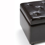 Hamilton - Storage Ottoman - Coffee Brown - R&R Furniture Gallery (Fountain Valley, CA)