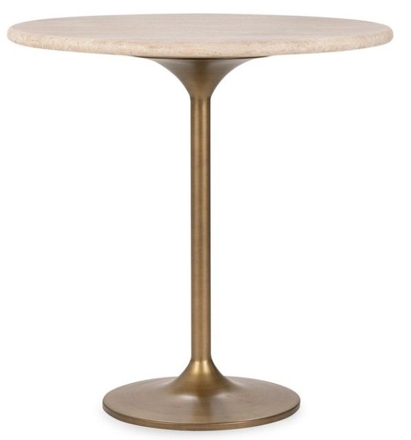 Malani - Travertine Gathering Table - R&R Furniture Gallery (Fountain Valley, CA)