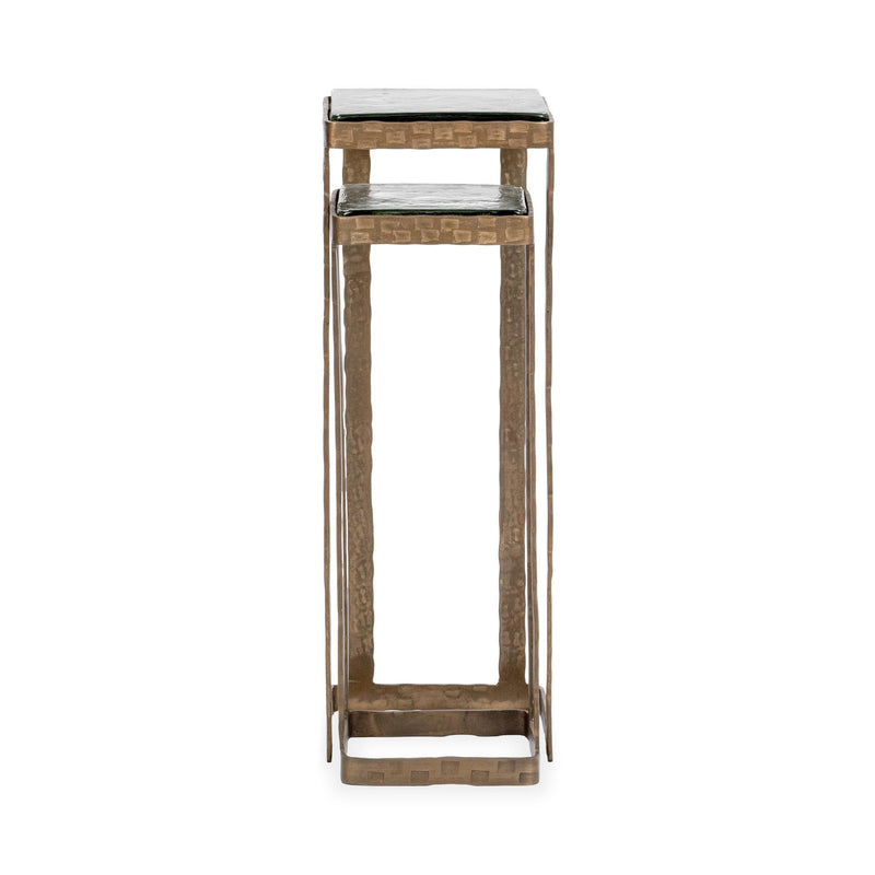 Gillian - Nesting Accent Tables - Brass - R&R Furniture Gallery (Fountain Valley, CA)