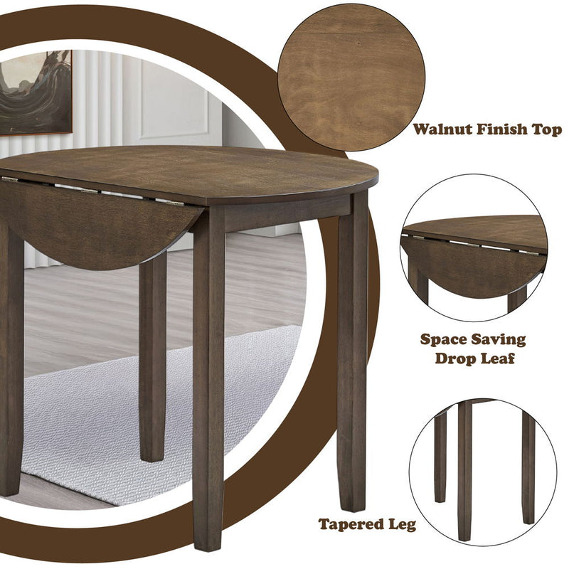 Damica - Round Dining Table - Walnut - R&R Furniture Gallery (Fountain Valley, CA)