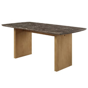 Jaramillo - Dining Table - Marble Top & Natural Finish - R&R Furniture Gallery (Fountain Valley, CA)