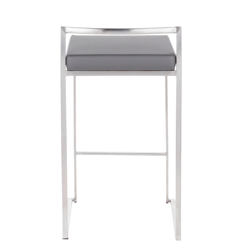 Lumi Source Fuji contemporary stackable counter stool with an elegant modern design, featuring a sleek seat and sturdy legs.