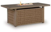 Laguna Heights - Rectangular Fire Pit Table - Beige - R&R Furniture Gallery (Fountain Valley, CA)
