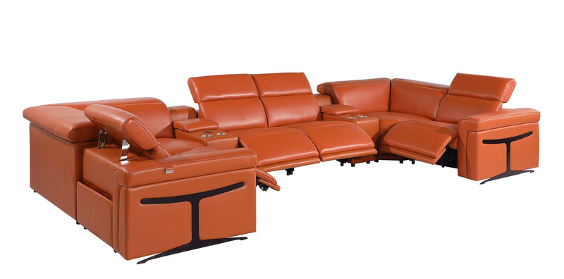 1126 - 8-Piece U-Shaped Sectional Sofa In With 4 Power Recliners & Power Headrest