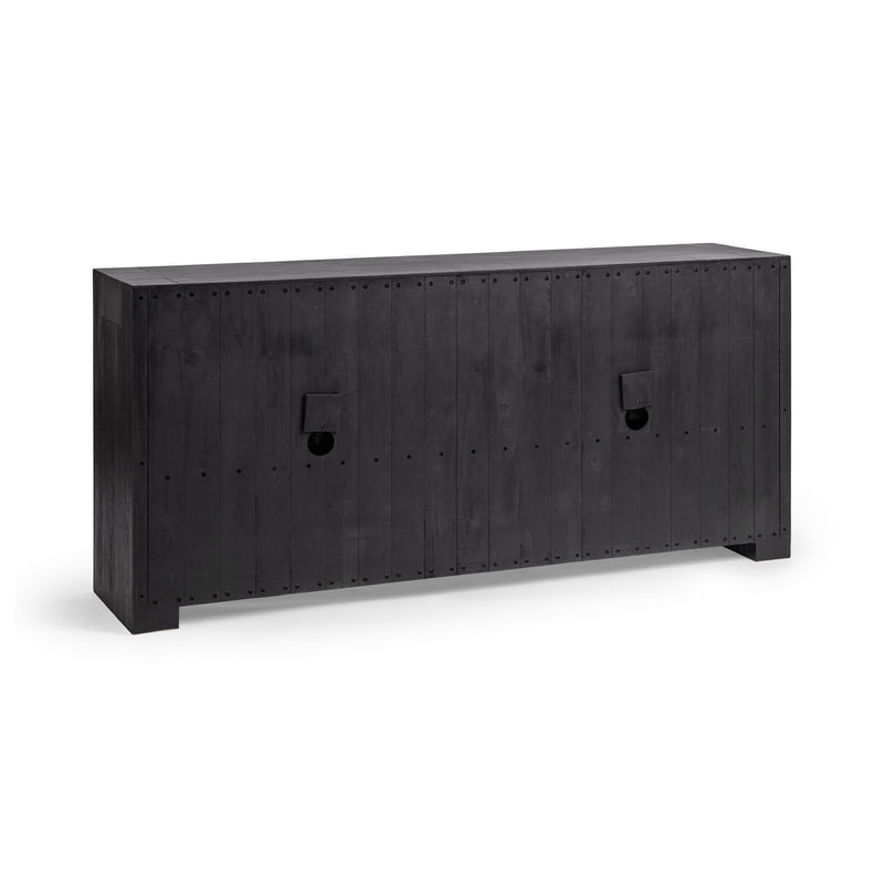 Classic Home Bristol 4-door cabinet buffet with wooden finish and modern design, featuring ample storage space and sleek handles.