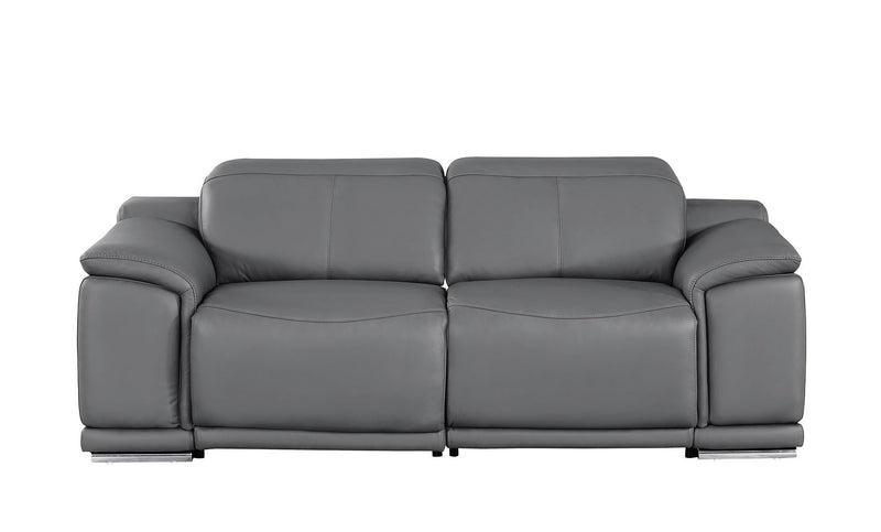 2679 - Genuine Leather Loveseat With Dual Power Recliners