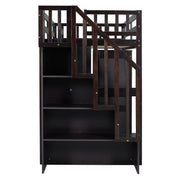 Loft Bed With Stairs, Bookshelf, Drawers, Desk & Wardrobe, Space Saving Multifunctional Furniture - R&R Furniture Gallery (Fountain Valley, CA)
