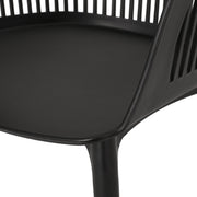 Set of two Noble House Dahlia chairs with modern design, featuring sleek wooden legs and upholstered seats.