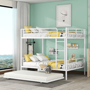 DreamHaus steel construction bunk bed with sturdy metal frame and twin beds, ideal for space-saving sleeping arrangements