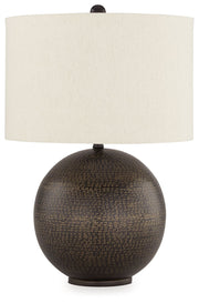 Hambell - Metal Table Lamp - Black / Gold Finish - R&R Furniture Gallery (Fountain Valley, CA)