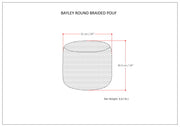 Bayley - Versatile Round Braided Pouf - R&R Furniture Gallery (Fountain Valley, CA)