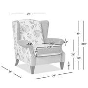 Anya - Boho Chic Wingback Accent Arm Chair - R&R Furniture Gallery (Fountain Valley, CA)