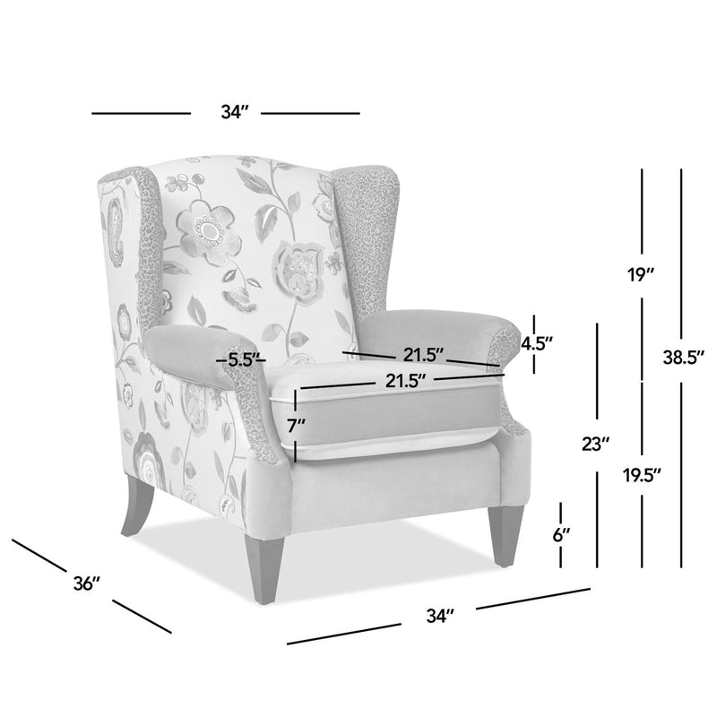 Anya - Boho Chic Wingback Accent Arm Chair - R&R Furniture Gallery (Fountain Valley, CA)