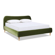 Roman - Curved Headboard Upholstered Platform Bed - R&R Furniture Gallery (Fountain Valley, CA)