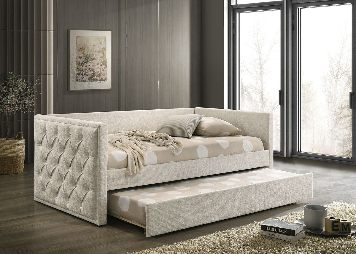 Renzi - Twin Daybed w/ Trundle, Beige