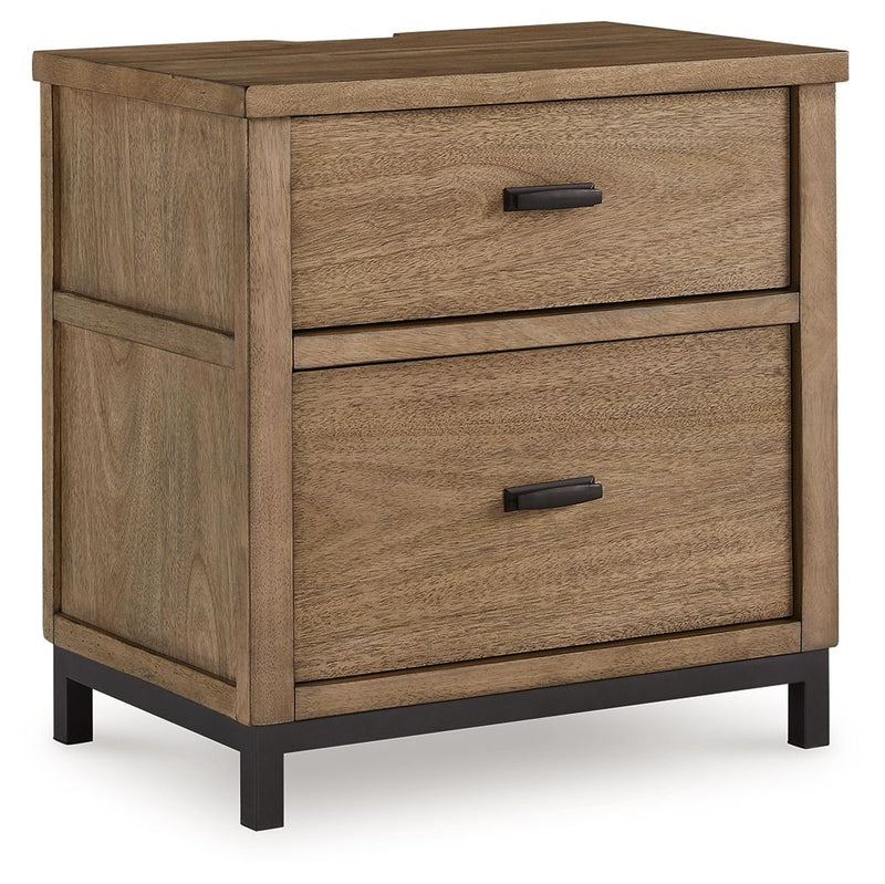 Tomtyn - Two Drawer Night Stand - Light Brown - R&R Furniture Gallery (Fountain Valley, CA)