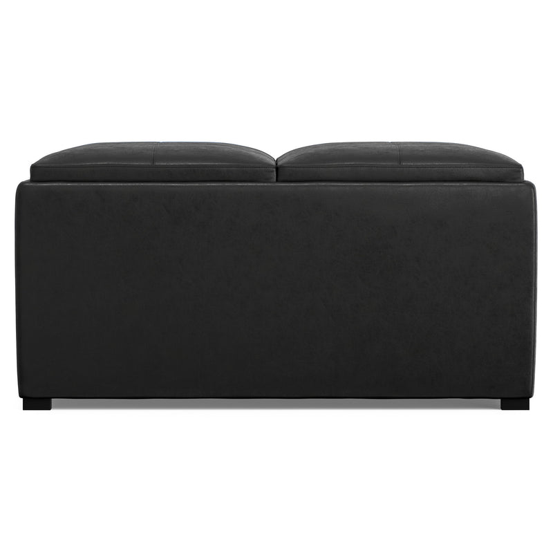 Avalon - Upholstered Square Coffee Table Storage Ottoman - R&R Furniture Gallery (Fountain Valley, CA)