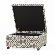 Richmond - Storage Ottoman With Unique Pattern And Ample Storage - Gray - R&R Furniture Gallery (Fountain Valley, CA)