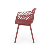 Set of two Noble House Poppy chairs with modern design and cushioned seats, perfect for dining or casual spaces.