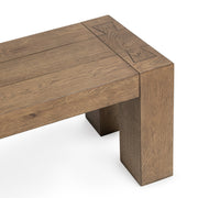 Classic Home Bristol dining bench with wooden legs and upholstered seat, ideal for kitchen or dining room seating.
