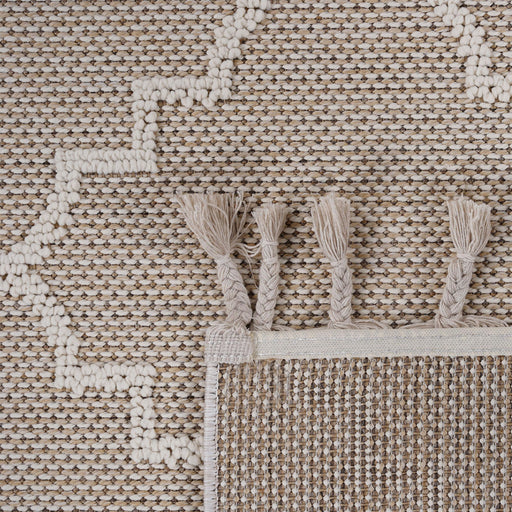 Guros - 8' X 10' Trellis Indoor / Outdoor Area Rug - Ivory - R&R Furniture Gallery (Fountain Valley, CA)