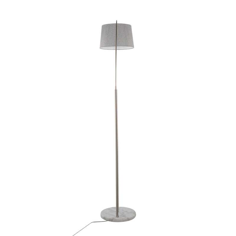 Lumi Source March contemporary design floor lamp with sleek metal stand and adjustable arm in modern living room setting