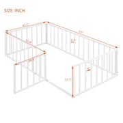 Metal Floor Bed Frame With Fence And Door - R&R Furniture Gallery (Fountain Valley, CA)