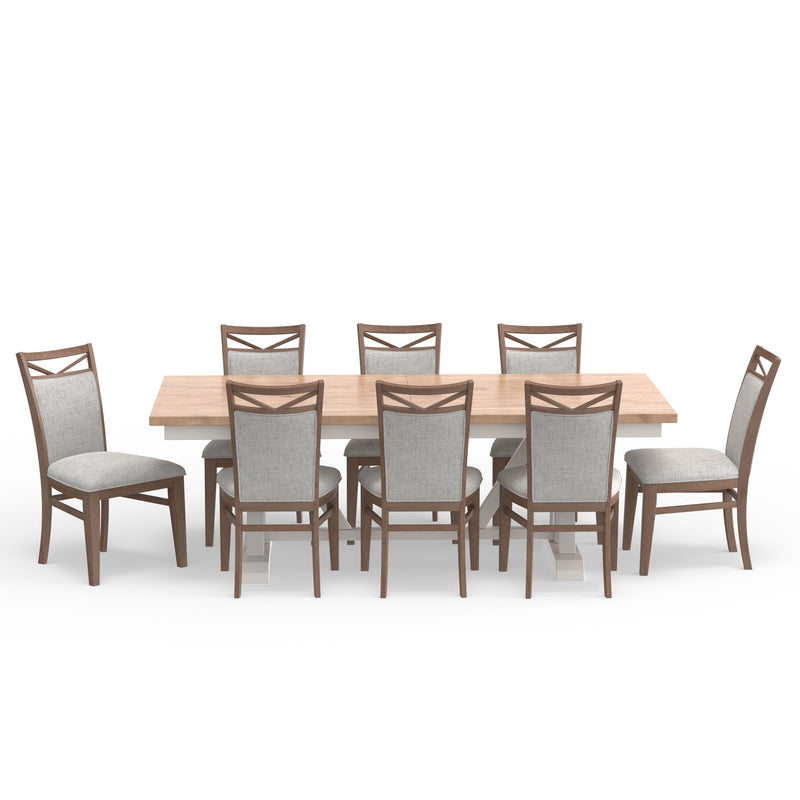 Americana Modern Dining - Trestle Dining Table With Extensions - Cotton
