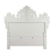 Adara - Eastern King Bed - Pearl White Synthetic Leather & Antique White - R&R Furniture Gallery (Fountain Valley, CA)