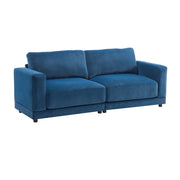 Modern Square Arm Sofa With Soft Fabric Upholstery, Deep Cushions - R&R Furniture Gallery (Fountain Valley, CA)
