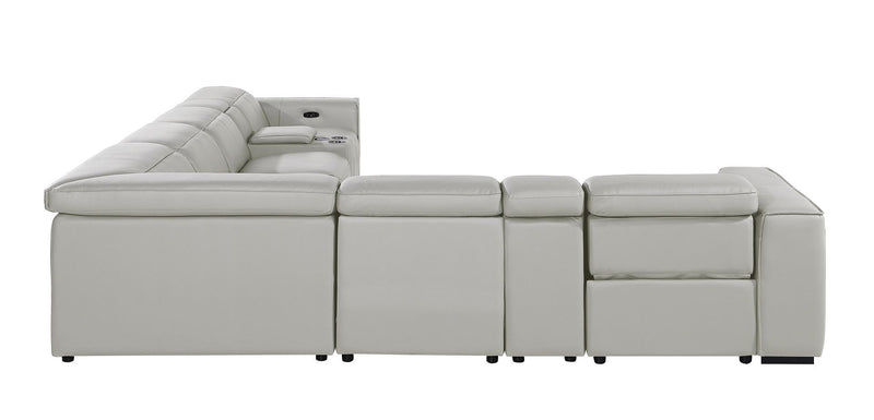 1224 - 8-Piece L-Shaped Sectional Sofa In With 3 Power Recliners & Power Headrests