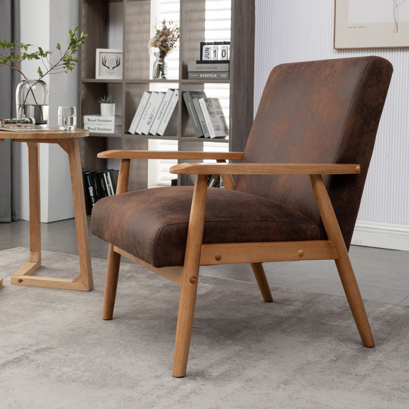 Wide Arm Chair - Brown - R&R Furniture Gallery (Fountain Valley, CA)