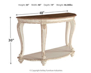 Realyn - Sofa Table - White / Brown - R&R Furniture Gallery (Fountain Valley, CA)
