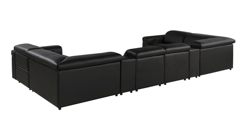 1126 - 8-Piece U-Shaped Sectional Sofa In With 2 Power Recliners & Power Headrests