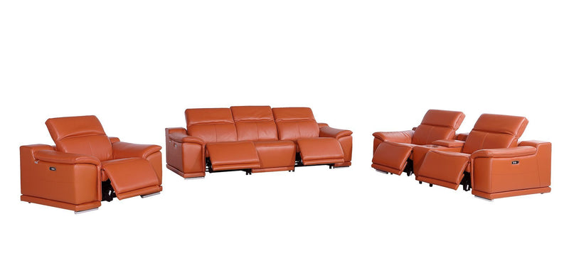 9762 - 7-Piece Modular Power Reclining Sofa, Loveseat And Chair Set With 5 Power Recliners In