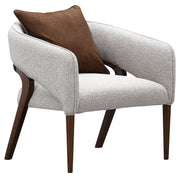 Houston - Accent Chair - Pebble / Walnut - R&R Furniture Gallery (Fountain Valley, CA)